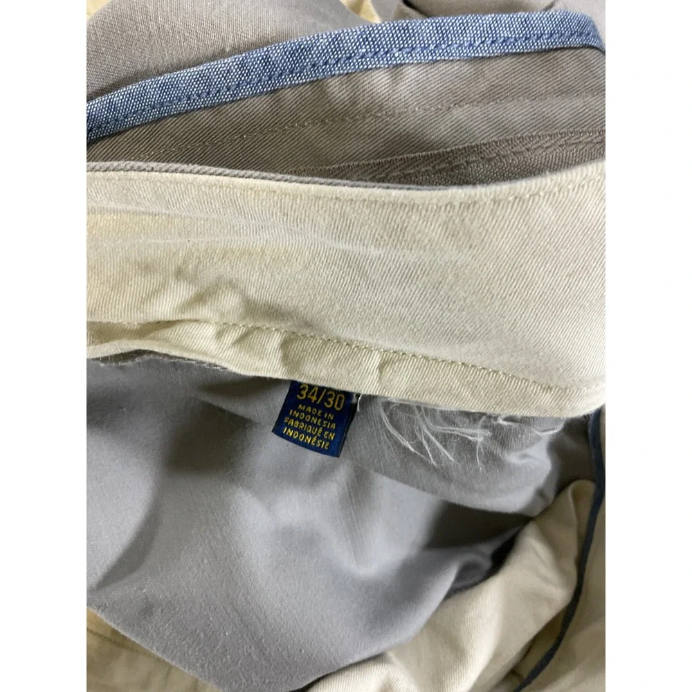 Polo Ralph Lauren Stretch Classic Fit Chino Pants Men's 34x30 Gray Casual